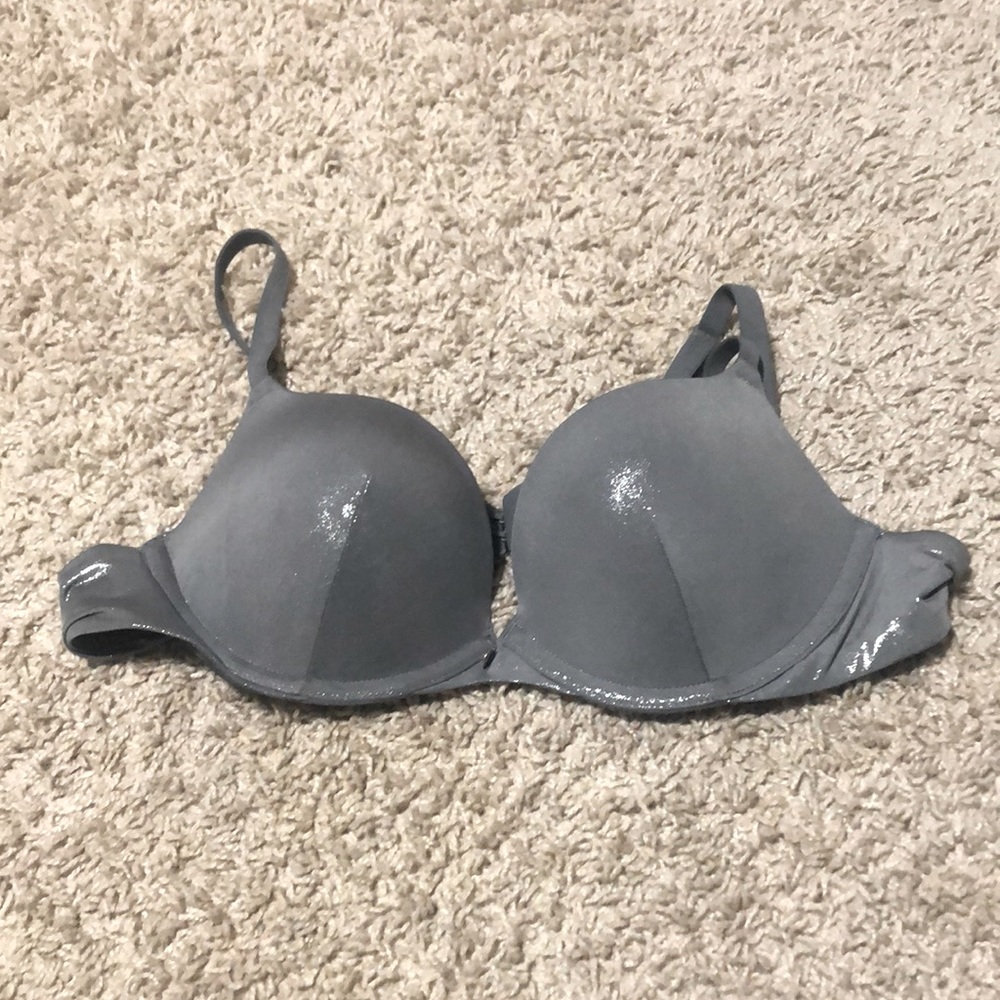 NWOT Adore Me sparkly silver push up bra, size 36A